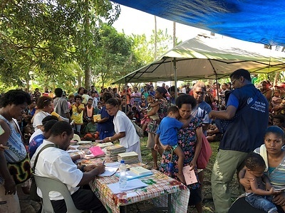 Parents brought their children for vaccination during the polio campaign launch in Lae. In June 2018, Papua New Guinea declared a national health emergency after poliovirus was detected in a 6-year old child from Morobe Province. The polio outbreak spread throughout PNG, causing a total of 26 cases within a period of months. This led to eight rounds of polio campaigns in 2018-2019, including three sub-national and five nationwide vaccination campaigns.   Related: https://www.who.int/papuanewguinea/news/detail/23-12-2020-papua-new-guinea-successfully-completed-polio-vaccination-during-covid-19