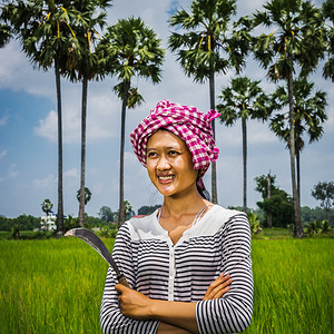 A farmer near Phnom Penh