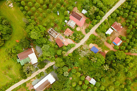 Aeriel view of Phum Phnom Leav where the community dialogue was held. Community dialogue provides a platform for promoting awareness of preparedness for and response to COVID-19 and beyond, including enhancing community-based surveillance for COVID-19, influenza, and other respiratory pathogens. The activity led by village leaders and volunteers from the nine priority provinces of Cambodia, is an integral part of and built on experience from on-going WHO-supported community engagement strengthening projects.   Read the photo story: https://www.who.int/westernpacific/news-room/photo-story/photo-story-detail/in-cambodia--community-conversations-help-protect-against-covid-19-and-more