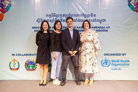 The Innovation Hackathon Challenge to Raise Awareness of AMR in Cambodia was held in August 2023 and was the first in the Western Pacific Region. Its aim was to provide 20 university students with the knowledge and tools to develop innovative behavioural change communication campaigns. This new initiative was designed to cultivate AMR champions in youth and young adults, who dominate social media and are experts at using new technologies to make their voices heard.   Read more: https://www.who.int/cambodia/news/feature-stories/item/cambodia-harnesses-youth-innovation-to-combat-antimicrobial-resistance